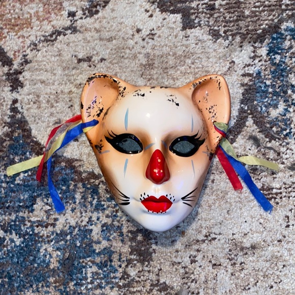 Vintage Yung Kee Ceramic Cat Theater Mask - Picture 1 of 6